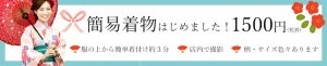 京都着物レンタル花かんざし簡易着物始めました1500円