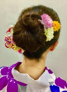京都着物レンタル花かんざし　髪飾り付け放題　一例