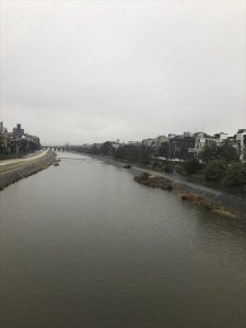 京都駅からひと駅花かんざし　雨の京都